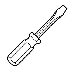 Obraz premium Flathead Screwdriver Icon