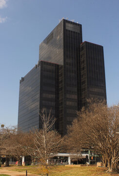 Tyler, TX - January 5, 2024: Building located in downtown Tyler, TX