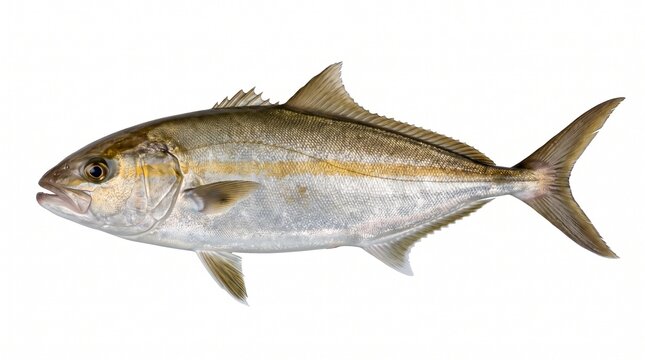 Yellowtail amberjack fish swimming
