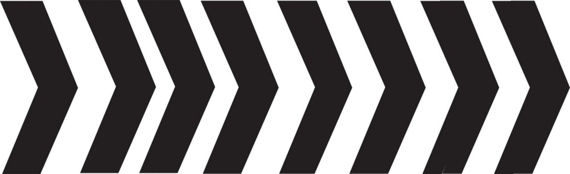 bacl and white arrow