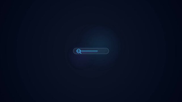 Minimalist dark blue background with a simple gray web search bar icon design perfect for website interface or digital projects.