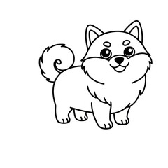 Obraz premium Cute cartoon dog