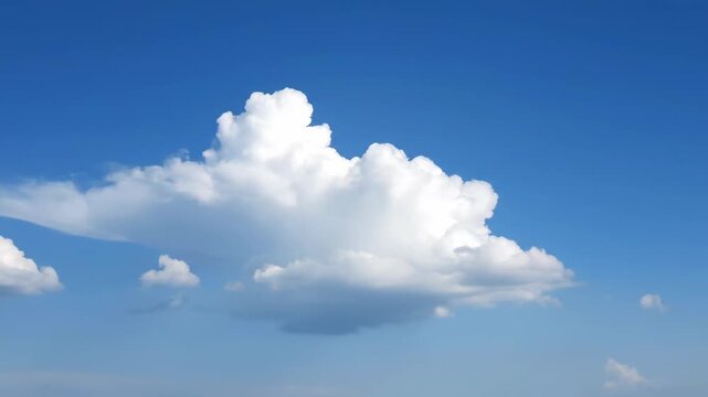 White clouds floating in the blue sky, time-lapse photography of blue sky and white clouds