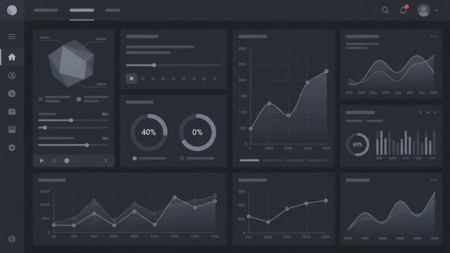 notification window displays a device disconnected error message over a dark digital dashboard interface showing various analytical graphs data charts and monitoring metrics in the background