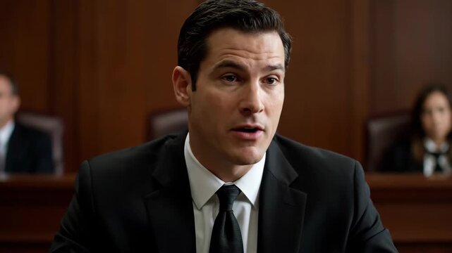 The male rule of speaking in court when a man in a suit speaks