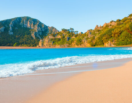 Amazing sea and beach of Olympos (Olimpos) historic ancient city and Cirali - Kemer, Antalya