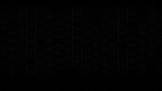 Isometric cube grid pulsing on dark background, looping animation