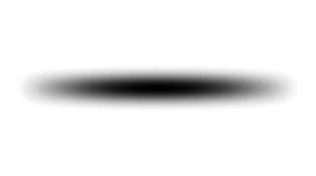 Soft black drop shadow isolated on white background for graphic design elements