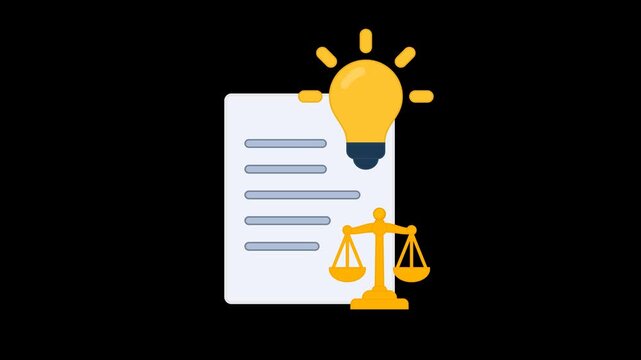Legal Advice Icon Animation with transparent background. Full HD. 4K