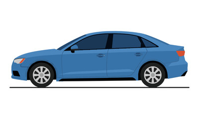 Fototapeta premium A minimalist modern car on a white background