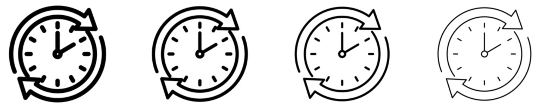Time refresh line icon for update or history