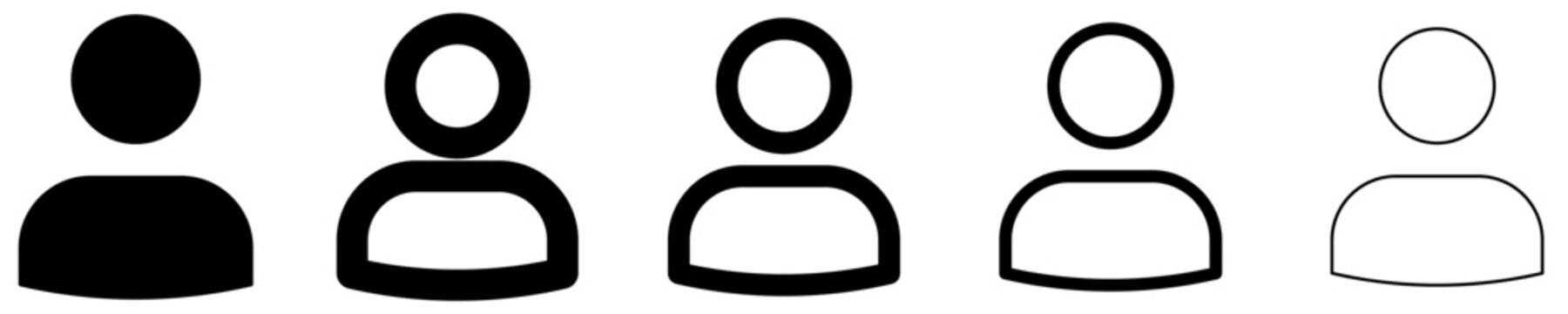 User profile line icon for avatar and account management