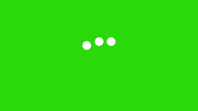 Minimalist loading animation with pulsing blue dots on animation, loading thinking animation on black background animated. Typing loading dots, Minimal typing loading dots animation