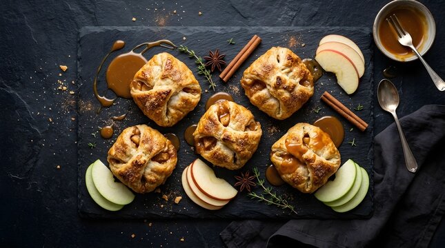 Gourmet Apple Dumpling with Cinnamon and Caramel