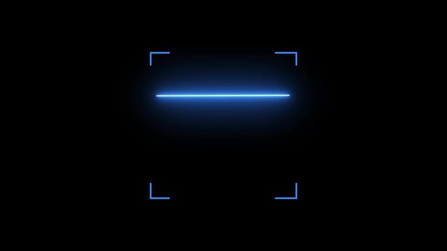 scanner icon animation isolated scanner neon shine icon animation, QR Code Scanner Animation on black screen. Barcode scanner QR code Neon shine Icon animation, fingerprint biometric scanning