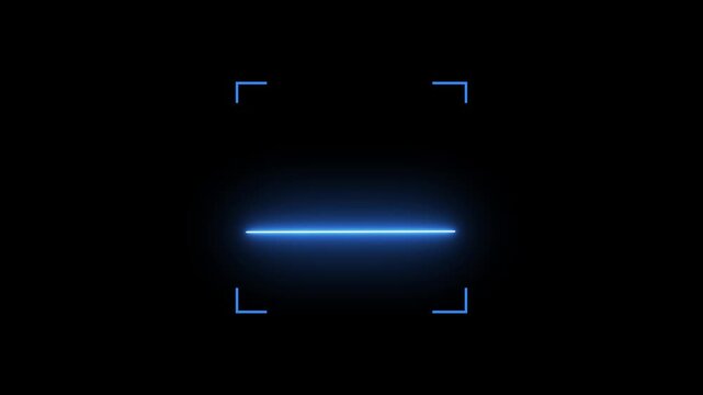 scanner icon animation isolated scanner neon shine icon animation, QR Code Scanner Animation on black screen. Barcode scanner QR code Neon shine Icon animation, fingerprint biometric scanning
