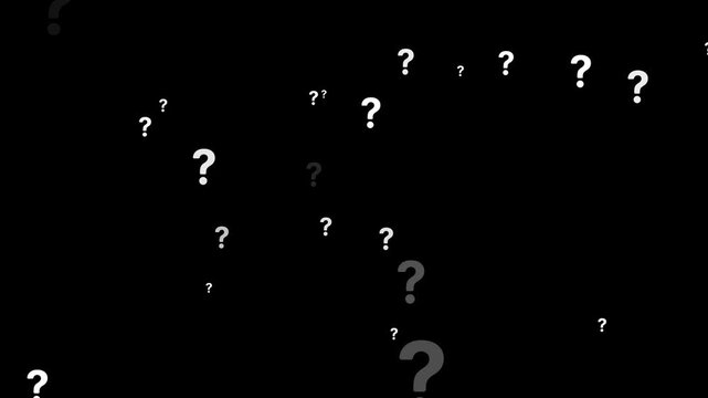 Question mark sign flaying background. Question Mark Background. question mark animation on white background, motion graphics, question marks popping up animation, white question mark moving
