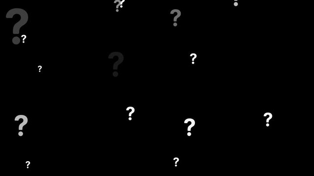 Question mark sign flaying background. Question Mark Background. question mark animation on white background, motion graphics, question marks popping up animation, white question mark moving