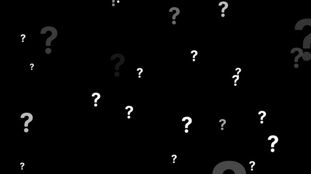 Question mark sign flaying background. Question Mark Background. question mark animation on white background, motion graphics, question marks popping up animation, white question mark moving