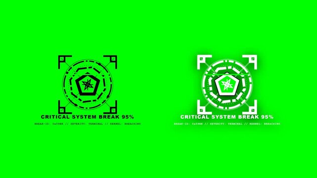 Root Access Break Override Granted Chroma Key Animation.