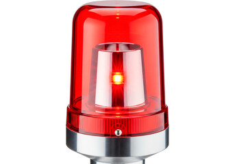 Obraz premium Bright red emergency warning light beacon