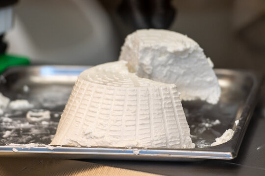 Fresh Ricotta, Italian whey cheese made from sheep, cow, goat, or Italian water buffalo milk whey left over from the production of other cheeses