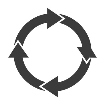 Circular arrows symbolizing cycle and process
