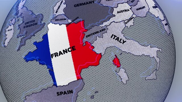 a world map of France, Europe map, French Flag, european countries,