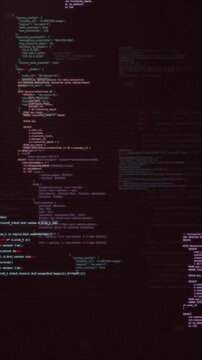 Danger system compromised red HUD interface with chromatic aberration and scanlines. Designed for vertical video projects.