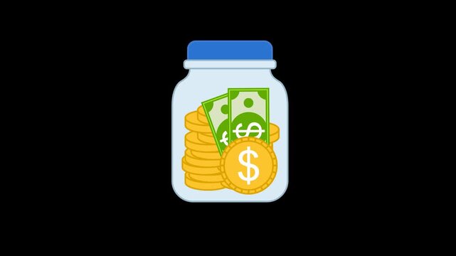 Emergency fund Icon Animation with Transparent Background. Full HD. 4K