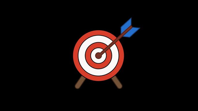Financial goals Icon Animation with Transparent Background. Full HD. 4K