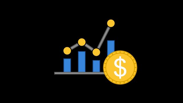 Hedge fund Icon Animation with Transparent Background. Full HD. 4K