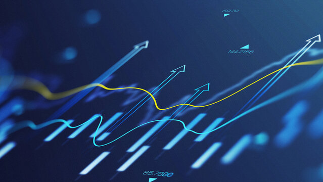 Visual representation of currency trends and dollar value movements in financial market analysis