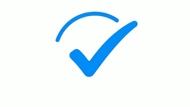 Blue downward arrow icon isolated on white background