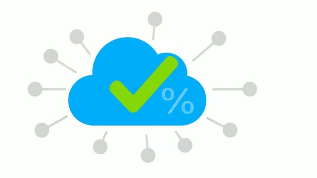 Blue cloud icon isolated on white background