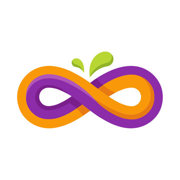 Infinity symbol with splashes