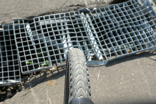 damaged drainage grill