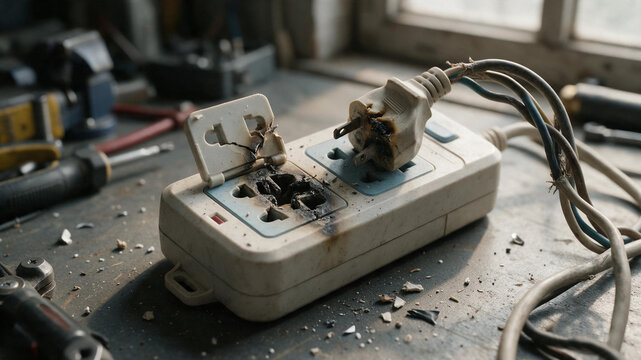 broken white plug