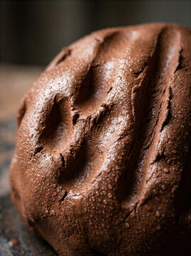 Close Up of Textured Brown Handmade Material for Creative Crafting