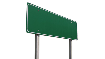 Blank green rectangular road sign billboard post highway notice template mockup  © Archie