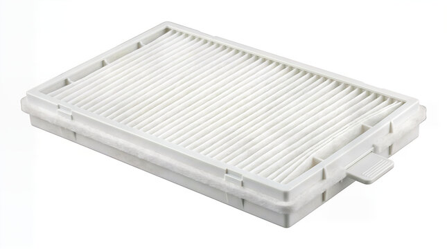 Rectangular white pleated air filter for residential hvac systems with home hvac