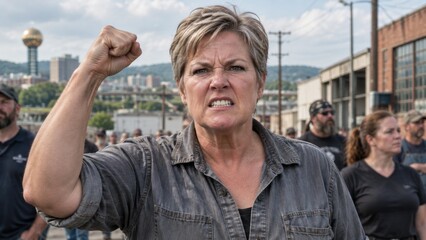 Fototapeta premium Angry Protesters