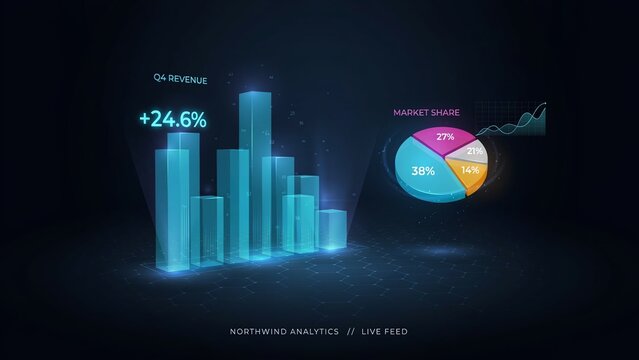 FuturisticBusinessAnalyticsWithChartsAndLiveFeed