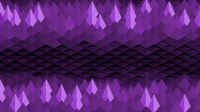 Abstract purple geometric crystal mountain wave cinematic background loop