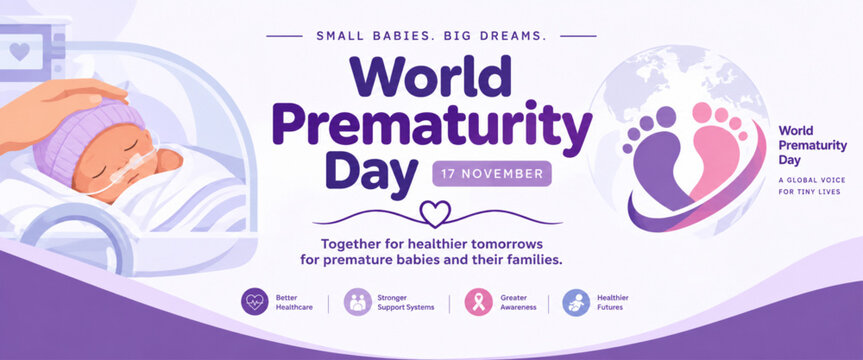 World Prematurity Day 17 November Awareness Banner