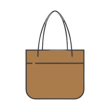 Brown tote bag with handles