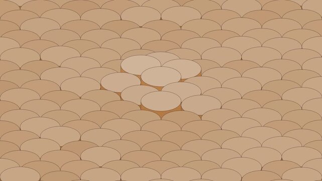 Abstract beige geometric scale pattern tile background stock footage