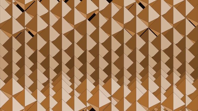 Abstract repeating pattern of stacked brown cardboard boxes