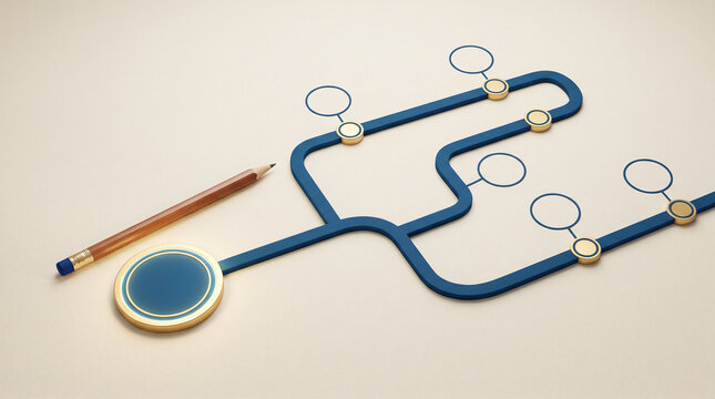 New Year Goals stethoscope concept in blue and beige