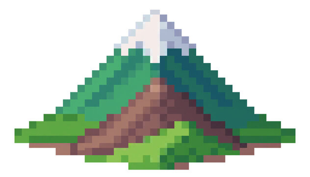 pixel art mountains